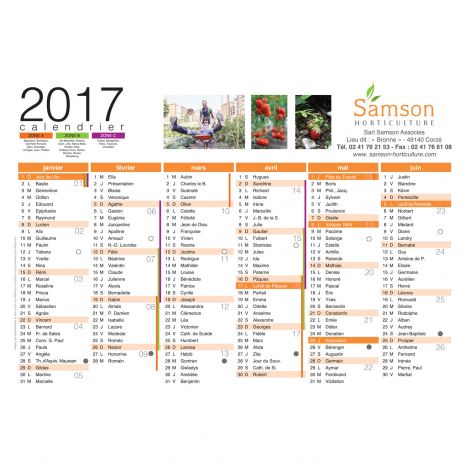 Calendrier Samson Horticulture